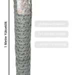 1x20 Metre Bahçe Tel Örgü Bahçe Çiti Bahçe Teli Çevirme Teli 1,6 mm Kalınlık