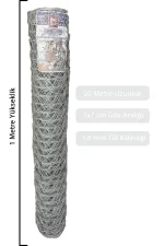 1x20 Metre Bahçe Tel Örgü Bahçe Çiti Bahçe Teli Çevirme Teli 1,6 mm Kalınlık
